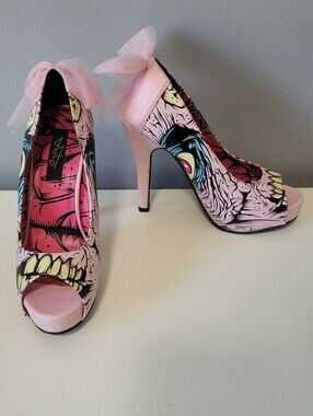 Iron Fist Grave Dancer Platform Heels, Size 5